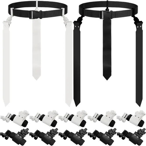 Vista 10 de Hungdao Cinturones y banderas de fútbol para 10/12 jugadores, cinturones de fútbol ajustables para niños, adolescentes, adultos, entrenamiento
