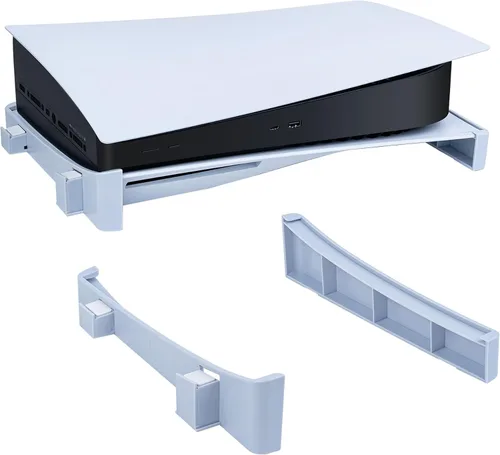 Vista 9 de Mcbazel Soporte horizontal para PS5, accesorios de soporte base compatibles con Playstation 5 Disc y ediciones digitales, grisblanco