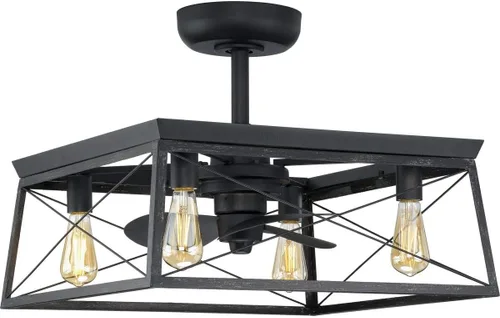Vista 16 de Briarwood Collection - Ventilador de techo galvanizado con motor de CA de 3 aspas de 22 pulgadas
