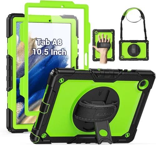 Vista 22 de SEYMAC Funda protectora resistente a prueba de golpes para Samsung Galaxy Tab A9 de 8.7 pulgadas 2023 (SM-X110/X115/X117), resistente a prueba