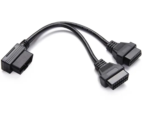 Vista 9 de bbfly-B4 OBD II OBD2 - Cable divisor, 1 adaptador de extensión macho y 2 adaptadores hembra (1 pie/30 cm)