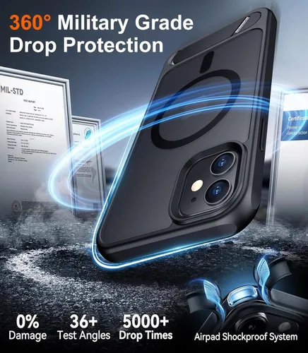 Vista 4 de Funda para iPhone 11 con compatibilidad magnética, [Soporte invisible incorporado][Compatible con MagSafe]