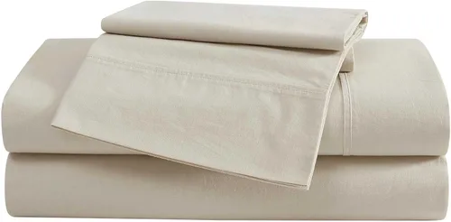 Vista 12 de Eddie Bauer - Juego de sábanas individuales, juego de ropa de cama de percal lavado con bolsillos profundos, súper suave, 100% algodón de lujo