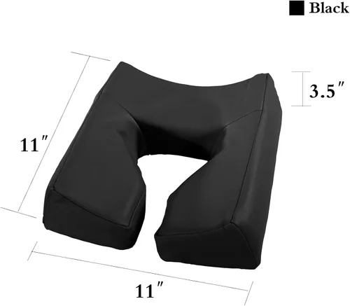 Vista 3 de Master Massage - Cojín de espuma viscoelástica patentado para masaje ergonómico, reposacabezas y reposacabezas, color negro