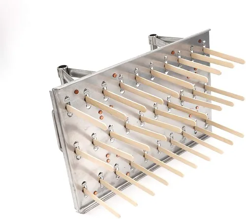 Vista 3 de 30 moldes de acero inoxidable para helados y paletas congeladas, soporte para palitos de helado + cepillo de limpieza