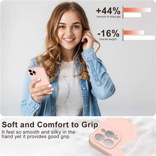 Vista 5 de DEENAKIN Funda magnética de silicona para iPhone 12 Pro con protector de pantalla, compatible con MagSafe, protección de cámara, funda protectora