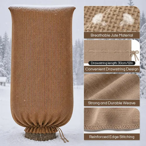 Vista 2 de Bolsas extra grandes de arpillera para plantas de invierno de 79 x