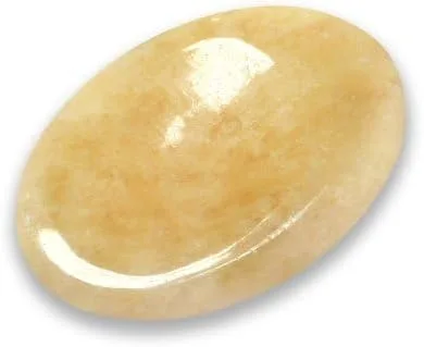 Vista 2 de Piedra de pulgar de calcita naranja ~ 1.575 in