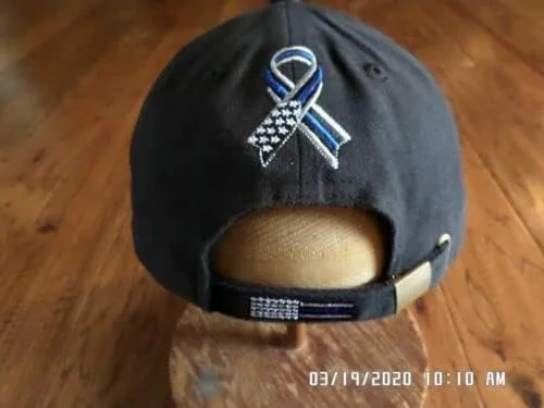 Vista 5 de Sombrero de línea azul delgada de la policía Gorra de aplicación de la ley Blue Lives Matter Soporte oficial, Multi