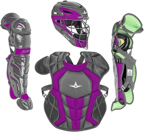 Vista 26 de All-Star Eje S7 de 9 a 16 años – Kit de equipo de captura de béisbol (incluye casco, protector de pecho, protectores de piernas), cumple con NOCSAE