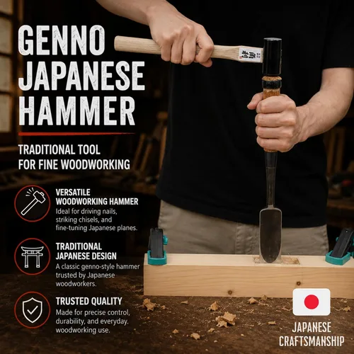 Vista 2 de KAKURI Martillo cincelado de 8 oz (225 g) Martillo Daruma japonés para carpintería, herramienta de carpintero para cincelar, talla de madera, cara