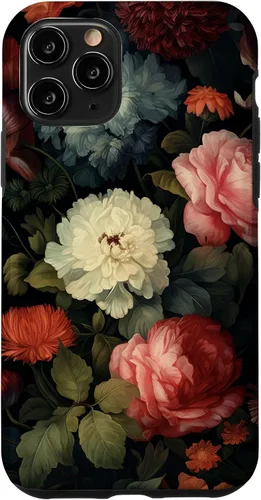 Vista 27 de Vintage Dark Flower Pattern Moody Floral Case for iPhone 16