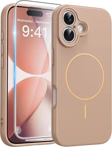 Vista 35 de FNTCASE - Funda para iPhone 16 Pro: magnética, mate, translúcida, de grado militar, protectora contra caídas, resistente, fina, duradera y a prueba