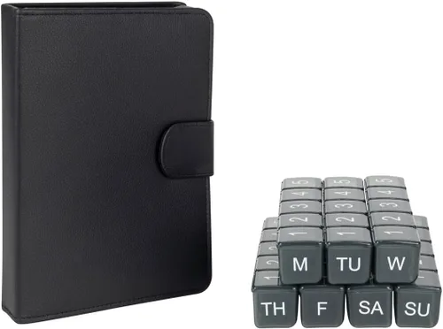 Vista 5 de e-Pill - Organizador semanal grande de píldoras 5 veces al día x 7 días, caja de píldoras para vitaminas y medicamentos, con estuche discreto Negro