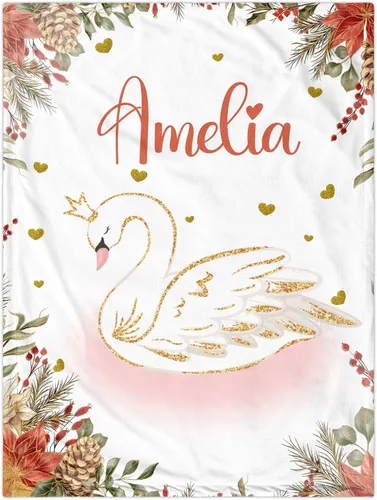 Vista 21 de J&SBGFT Manta de bebé niña personalizada, manta de recepción de elefante, regalo personalizado de artículos esenciales para recién nacidos, 30 x 40