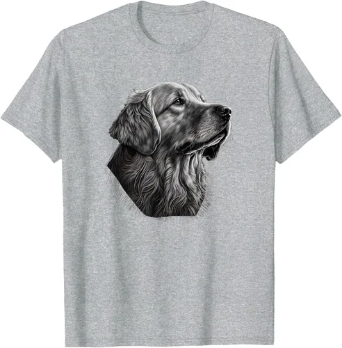 Vista 37 de Camiseta divertida Golden Retriever, Negro