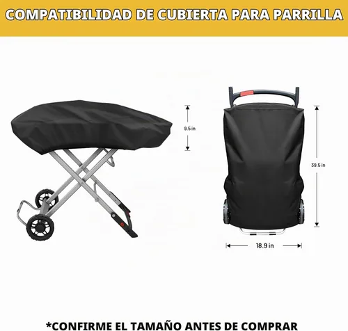 Vista 2 de Cubierta para parrilla Weber Traveler 9010001, resistente al agua, tela Oxford resistente a la intemperie