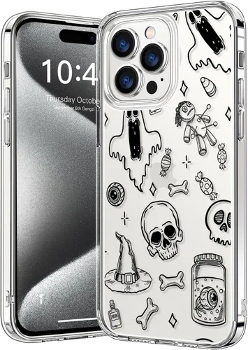 Vista 42 de bicol - Funda protectora a prueba de golpes para iPhone 15 Plus, funda delgada de acrílico transparente y diseños modernos para niña y mujer, 6.7