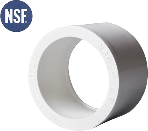 Vista 2 de Rainbow Dream Adaptador de casquillo reductor de PVC de 1" x 1/2" (enchufe x zócalo) - 10 paquetes, blanco