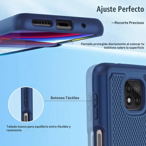 Vista 7 de BNIUT Funda para Motorola Moto G Power 2021: Funda Protectora de Doble Capa de Servicio Pesado para Teléfono Celular a Prueba de Golpes Resistente