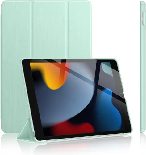 Vista 19 de Soke Funda para iPad de 9ª/8ª/7ª generación 2021/2020/2019, [soporte tríptico delgado + activación/suspensión automática], cubierta trasera