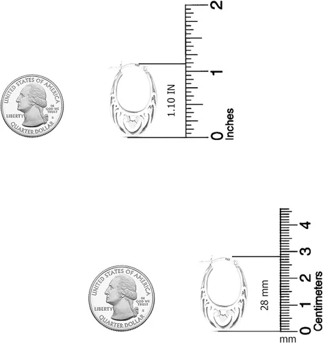 Vista 7 de LeCalla - Juego de pendientes de plata de ley para mujer, diseño de filigrana, corte antiguo, 2 pares de aro para mujer