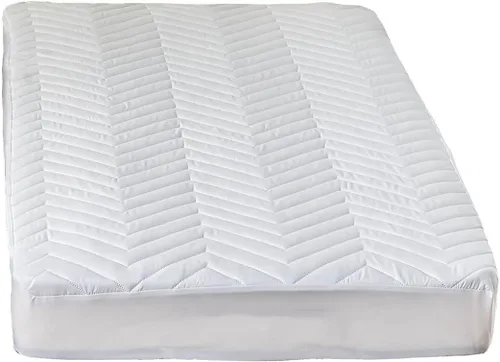 Vista 6 de Kingnex Protector de colchón acolchado impermeable para litera de RV de 30 x 75 para cama individual estrecha, estilo de sábana ajustada