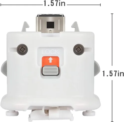 Vista 3 de GIRIAITUS Adaptador Wii Motion Plus - Controlador de sensor de movimiento remoto externo - Blanco, paquete de 2