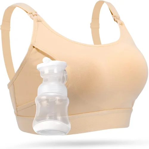Vista 19 de Momcozy - Brasier para extracción de leche y lactancia, manos libres, ajustable, brasier todo en uno