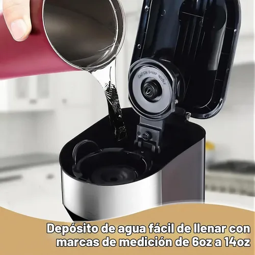 Vista 6 de Cafetera de una sola porción, pequeña K Pod y máquina de café Negro
