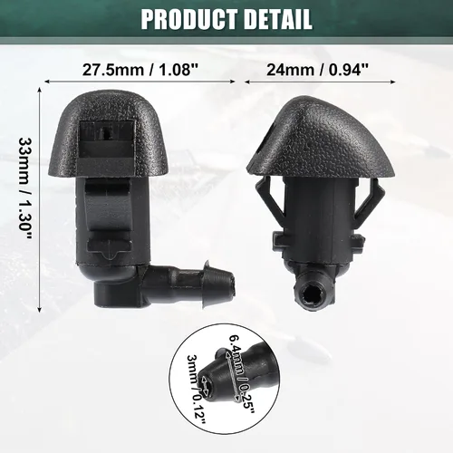 Vista 7 de ACROPIX Boquilla para limpiaparabrisas de automóvil, boquilla de chorro para Honda Odyssey 2011-2013, paquete de 2, color negro