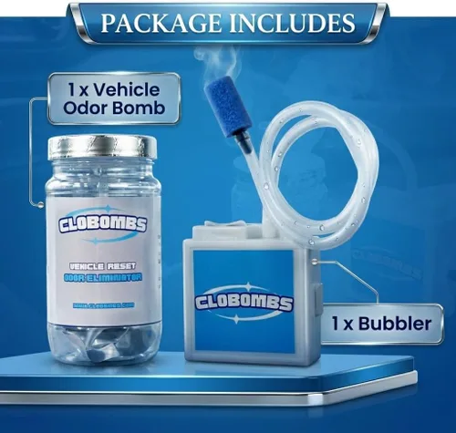 Vista 5 de Potente kit eliminador de olores de automóvil, elimina los olores fuertes de cigarrillos, humo, perro, gato, moho y mofeta de vehículos