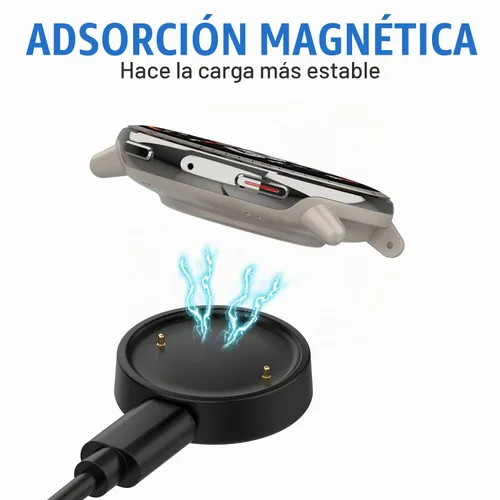 Vista 3 de Cable de carga Amazfit Bip 6, cable de carga de repuesto para Amazfit Bip 6, Active 2 SmartWatch de 3.3 pies (negro)
