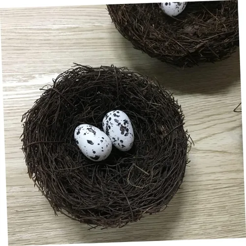 Vista 5 de Holibanna Nidos de pájaros para manualidades, nido para pájaros, chocolate, nidos de Pascua, nidos de pájaros naturales, nido de pájaros, huevos