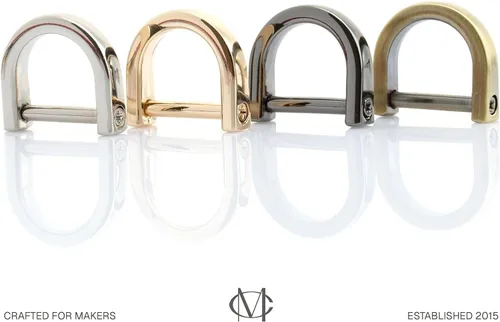 Vista 8 de CRAFTMEMORE Anillos en D de 5/8 pulgadas (ancho interior) con tornillo de cierre, grillete, soporte para llaves, herradura en forma de U, anillo