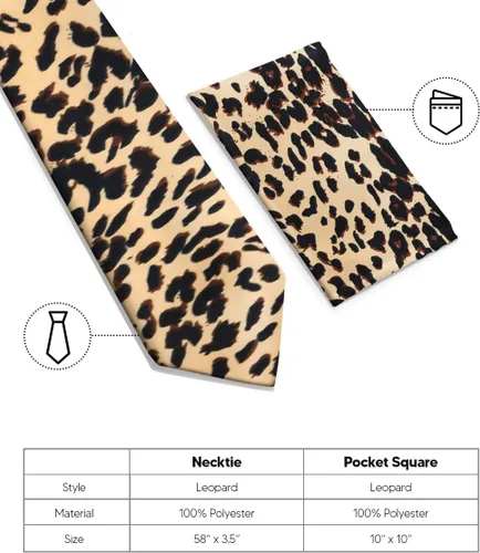 Vista 26 de Juego de corbata Kente con estampado africano y animal y pañuelo de bolsillo a juego