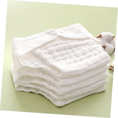 Vista 5 de ERINGOGO 5pcs Reusable Cotton Diapers High Absorbency Nappy Liners for Potty Training Swimming White Months Cloth Diaper