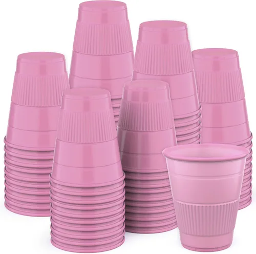 Vista 20 de Vasos desechables Paquete de 500 Vasos de baño de plástico azules de 5 onzas, perfectos para medicina, agua, enjuague, enjuague bucal, fiestas