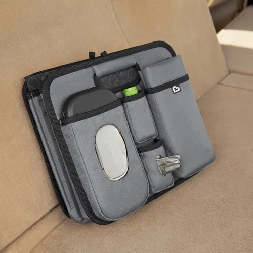 Vista 6 de Organizador de maletero Munchkin Out-n-About para SUVs y coches con almohadilla portátil para cambiar pañales y toallitas húmedas para bebés