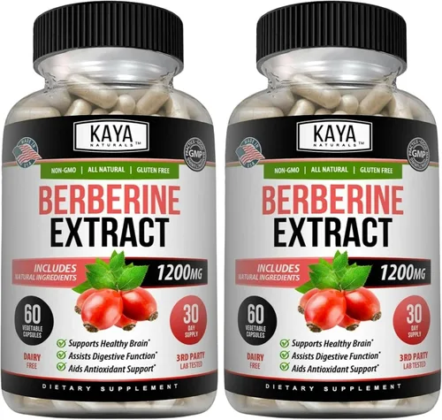 Vista 12 de Kaya Naturals Extracto de berberina HCL de 1200 mg - Sistema inmunológico - Niveles de gluco - Salud intestinal (vegetariano, sin OMG y sin gluten)