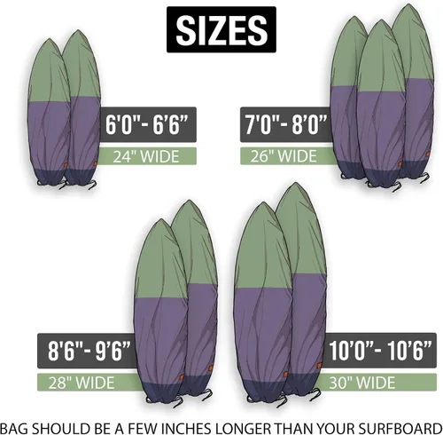 Vista 6 de Ho Stevie! Funda de lona para tabla de surf, sin cera derretida en el coche, protección contra el sol/ding