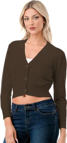 Vista 5 de Cárdigan corto de manga 34 para mujer (S-XXL)