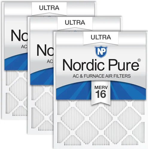 Vista 9 de Nordic Pure 20x20x1 (Tamaño real: 19 1/2 x 19 1/2 x 3/4) Filtros de aire para caldera/aire acondicionado Poly Green MERV 6 – Reduce el polvo