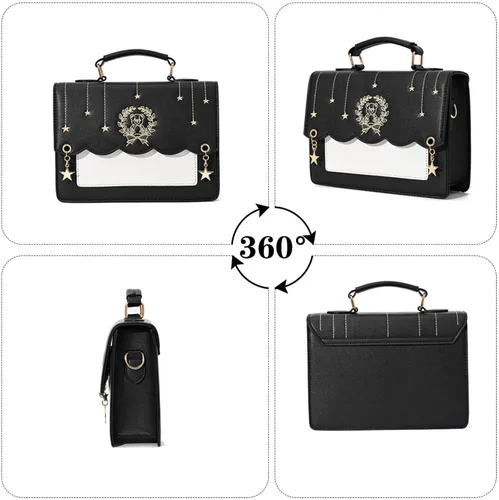 Vista 5 de Mochila Kawaii con hombro de oso lindo bolso de mano para niñas, uniforme escolar de gran capacidad, estilo japonés para laptop, Azul-1, talla única