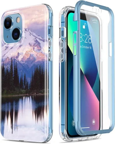 Vista 15 de Esdot Funda protectora para iPhone 13 Mini con protector de pantalla integrado, protección de grado militar con diseños de moda para mujeres