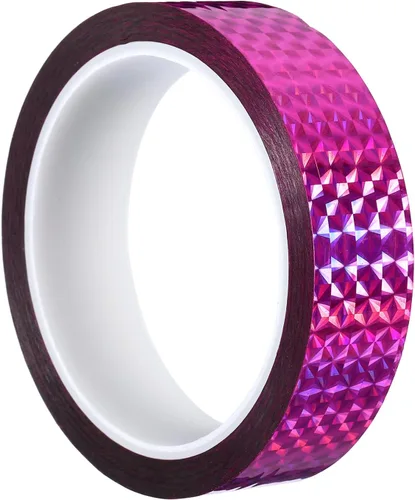Vista 30 de PATIKIL Cinta prisma de 0.2 pulgadas x 55 yardas, adhesivo reflectante holográfico metalizado para detallar decoración de pared, arte, azul