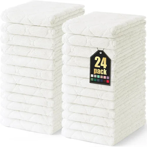 Vista 88 de Homaxy - Paquete de 12 trapos de cocina (13 x 19 pulgadas, marrón), de terciopelo coral supersuaves y absorbentes para lavar platos, paño