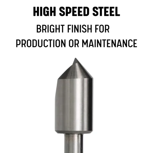 Vista 3 de Drill America - DEWSFC1/2-100 Broca de contrafresa de una sola flauta de acero de alta velocidad de 1/2"-100, serie Dew