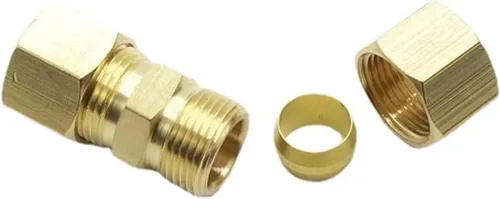 Vista 12 de 3 piezas de conexión de compresión de latón 1/2" OD del tubo x 1/2" OD conector de unión