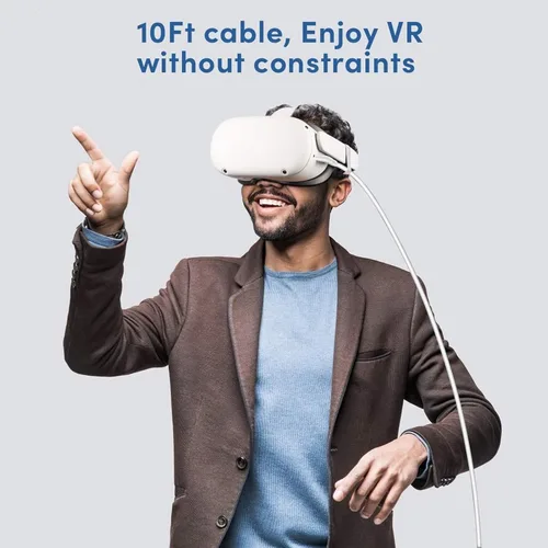 Vista 4 de Deegotech Cable Link de 10 pies, USB 3.0 Gen 1 USB C Link Cable compatible con auriculares MetaOculus Quest 2 VR, transferencia de datos de alta